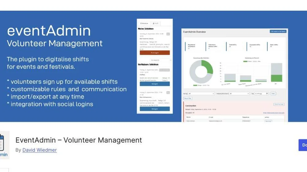 EventAdmin – Volunteer Management